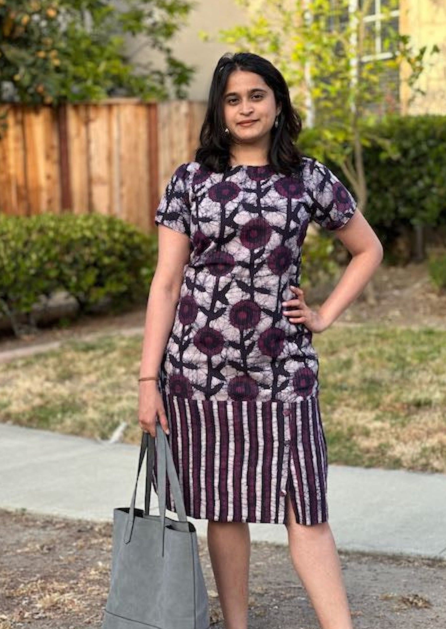 Purple Batik Dress